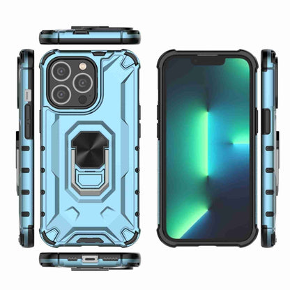 For iPhone 13 Pro Max Ice Armor Series Ring Holder Phone Case(Blue) by buy2fix