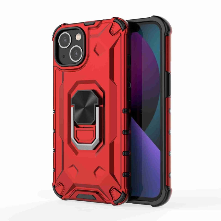 For iPhone 13 Ice Armor Series Ring Holder Phone Case(White) by buy2fix