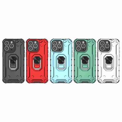 For iPhone 13 Pro Ice Armor Series Ring Holder Phone Case(White) by buy2fix