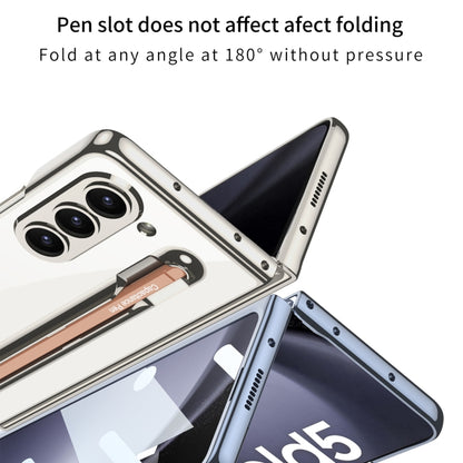 For Samsung Galaxy Z Fold5 5G GKK Integrated PC Phone Case with Pen Slot, No Include Pen(Silver) - Galaxy Z Fold5 Cases by GKK | Online Shopping UK | buy2fix