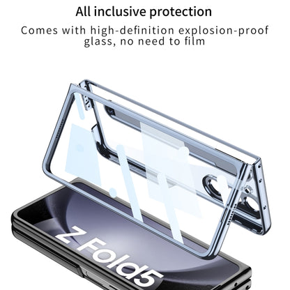 For Samsung Galaxy Z Fold5 5G GKK Integrated PC Phone Case with Pen Slot, No Include Pen(Silver) - Galaxy Z Fold5 Cases by GKK | Online Shopping UK | buy2fix