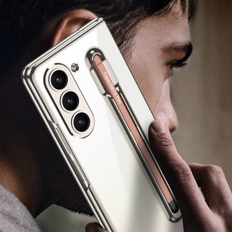 For Samsung Galaxy Z Fold5 5G GKK Integrated PC Phone Case with Pen Slot, No Include Pen(Silver) - Galaxy Z Fold5 Cases by GKK | Online Shopping UK | buy2fix