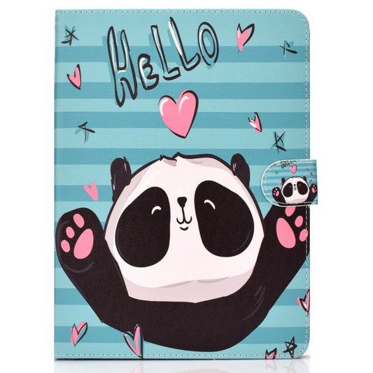 For iPad Air / iPad Air 2  2016 / iPad Pro9.7 / iPad9.7 / 2017 / 2018 Colored Drawing Pattern Horizontal Flip PU Leather Case with Holder & Card Slot & Sleep / Wake-up Function(Love Panda) - More iPad Cases by buy2fix | Online Shopping UK | buy2fix