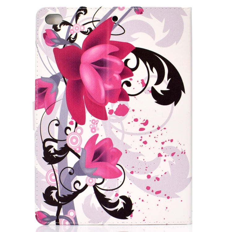 For iPad Air / iPad Air 2  2016 / iPad Pro9.7 / iPad9.7 / 2017 / 2018 Colored Drawing Pattern Horizontal Flip PU Leather Case with Holder & Card Slot & Sleep / Wake-up Function(Flowers) - More iPad Cases by buy2fix | Online Shopping UK | buy2fix