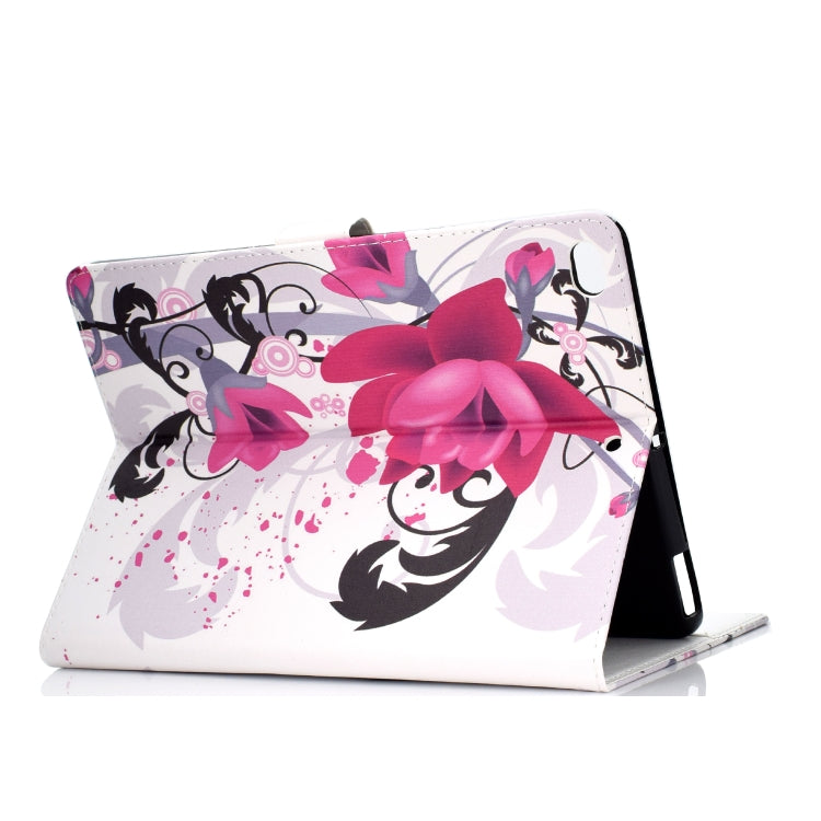 For iPad Air / iPad Air 2  2016 / iPad Pro9.7 / iPad9.7 / 2017 / 2018 Colored Drawing Pattern Horizontal Flip PU Leather Case with Holder & Card Slot & Sleep / Wake-up Function(Flowers) - More iPad Cases by buy2fix | Online Shopping UK | buy2fix