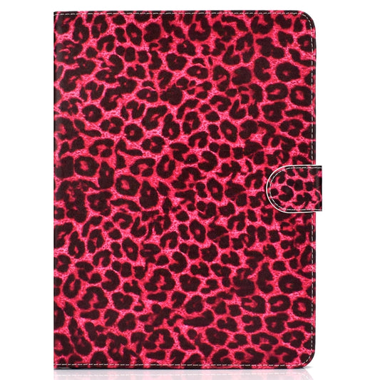 For iPad Air / iPad Air 2  2016 / iPad Pro9.7 / iPad9.7 / 2017 / 2018 Colored Drawing Pattern Horizontal Flip PU Leather Case with Holder & Card Slot & Sleep / Wake-up Function(Red Pink Leopard) - More iPad Cases by buy2fix | Online Shopping UK | buy2fix