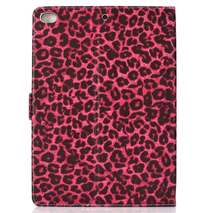 For iPad Air / iPad Air 2  2016 / iPad Pro9.7 / iPad9.7 / 2017 / 2018 Colored Drawing Pattern Horizontal Flip PU Leather Case with Holder & Card Slot & Sleep / Wake-up Function(Red Pink Leopard) - More iPad Cases by buy2fix | Online Shopping UK | buy2fix