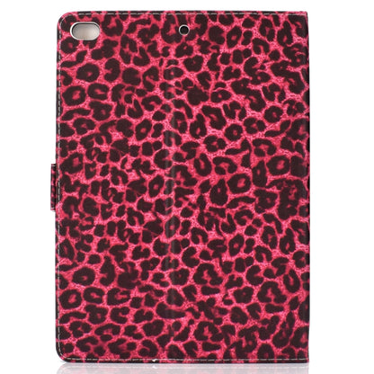For iPad Air / iPad Air 2  2016 / iPad Pro9.7 / iPad9.7 / 2017 / 2018 Colored Drawing Pattern Horizontal Flip PU Leather Case with Holder & Card Slot & Sleep / Wake-up Function(Red Pink Leopard) - More iPad Cases by buy2fix | Online Shopping UK | buy2fix