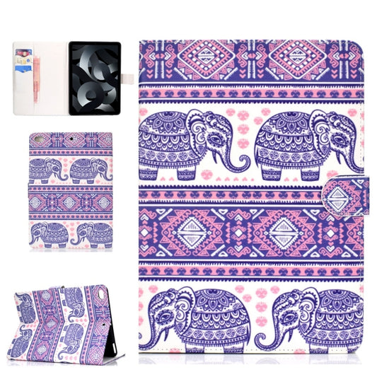 For iPad Air / iPad Air 2  2016 / iPad Pro9.7 / iPad9.7 / 2017 / 2018 Colored Drawing Pattern Horizontal Flip PU Leather Case with Holder & Card Slot & Sleep / Wake-up Function(Totem Elephant) - More iPad Cases by buy2fix | Online Shopping UK | buy2fix