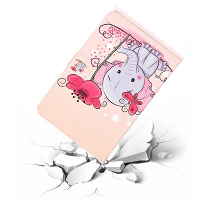 For iPad Air / iPad Air 2  2016 / iPad Pro9.7 / iPad9.7 / 2017 / 2018 Colored Drawing Pattern Horizontal Flip PU Leather Case with Holder & Card Slot & Sleep / Wake-up Function(Elephant Flowers) - More iPad Cases by buy2fix | Online Shopping UK | buy2fix