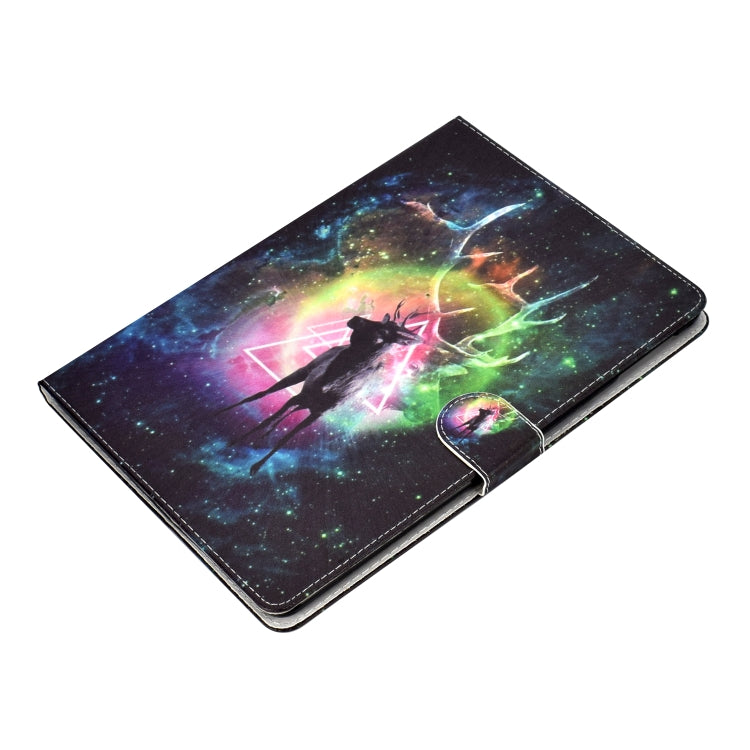 For iPad Air / iPad Air 2  2016 / iPad Pro9.7 / iPad9.7 / 2017 / 2018 Colored Drawing Pattern Horizontal Flip PU Leather Case with Holder & Card Slot & Sleep / Wake-up Function(Starry Deer) - More iPad Cases by buy2fix | Online Shopping UK | buy2fix