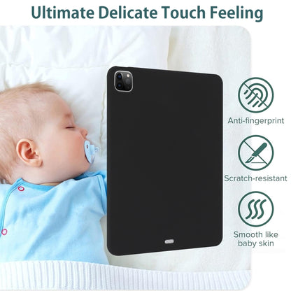 For iPad Air 11 2024 / 2025 Oil Spray Skin-friendly TPU Tablet Case(Black) - iPad Air 11 2025 / 2024 Cases by buy2fix | Online Shopping UK | buy2fix