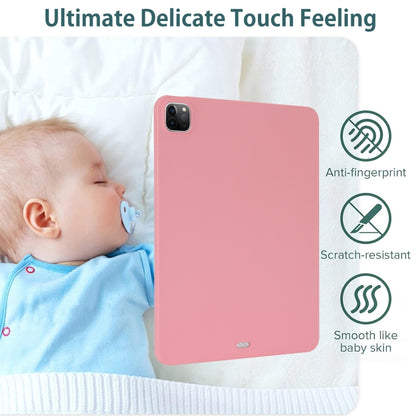 For iPad Pro 12.9 2018/2020/2021/2022 Oil Spray Skin-friendly TPU Tablet Case(Pink) - iPad Pro 12.9 (2022/2021) Cases by buy2fix | Online Shopping UK | buy2fix