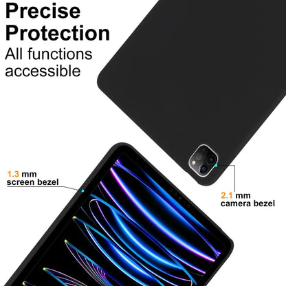 For iPad Pro 12.9 2018/2020/2021/2022 Oil Spray Skin-friendly TPU Tablet Case(Black) - iPad Pro 12.9 (2022/2021) Cases by buy2fix | Online Shopping UK | buy2fix