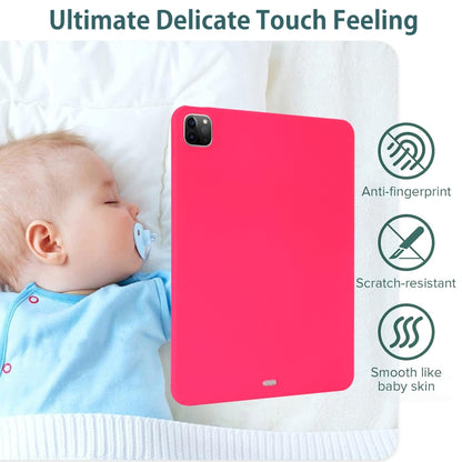 For iPad Pro 12.9 2018/2020/2021/2022 Oil Spray Skin-friendly TPU Tablet Case(Rose Red) - iPad Pro 12.9 (2022/2021) Cases by buy2fix | Online Shopping UK | buy2fix