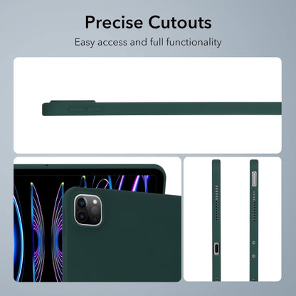 For iPad Pro 12.9 2018/2020/2021/2022 Oil Spray Skin-friendly TPU Tablet Case(Deep Green) - iPad Pro 12.9 (2022/2021) Cases by buy2fix | Online Shopping UK | buy2fix