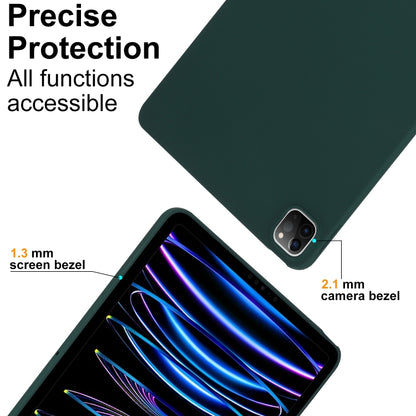 For iPad Pro 12.9 2018/2020/2021/2022 Oil Spray Skin-friendly TPU Tablet Case(Deep Green) - iPad Pro 12.9 (2022/2021) Cases by buy2fix | Online Shopping UK | buy2fix