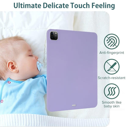 For iPad Pro 12.9 2018/2020/2021/2022 Oil Spray Skin-friendly TPU Tablet Case(Purple) - iPad Pro 12.9 (2022/2021) Cases by buy2fix | Online Shopping UK | buy2fix
