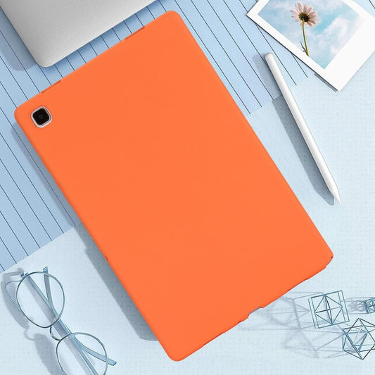 For Samsung Galaxy Tab S7 / S8 Oil Spray Skin-friendly TPU Tablet Case(Orange) by buy2fix