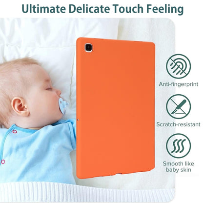 For Samsung Galaxy Tab S7 / S8 Oil Spray Skin-friendly TPU Tablet Case(Orange) by buy2fix