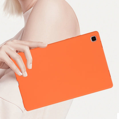 For Samsung Galaxy Tab S7 / S8 Oil Spray Skin-friendly TPU Tablet Case(Orange) by buy2fix