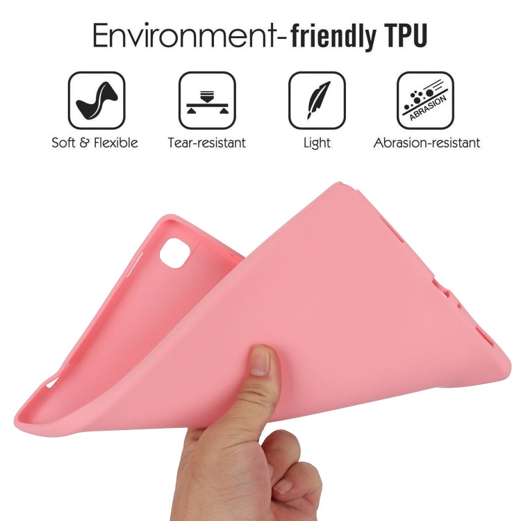 For Samsung Galaxy Tab S7 / S8 Oil Spray Skin-friendly TPU Tablet Case(Pink) by buy2fix