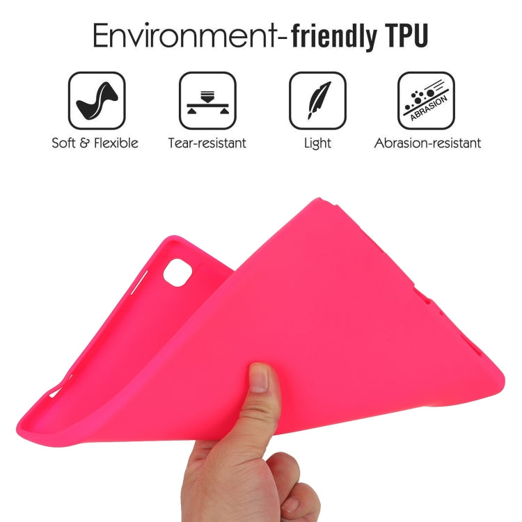 For Samsung Galaxy Tab S7 / S8 Oil Spray Skin-friendly TPU Tablet Case(Rose Red) by buy2fix