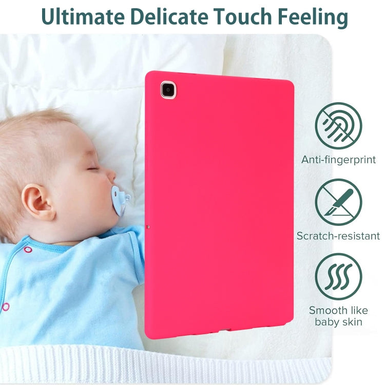 For Samsung Galaxy Tab S7 / S8 Oil Spray Skin-friendly TPU Tablet Case(Rose Red) by buy2fix
