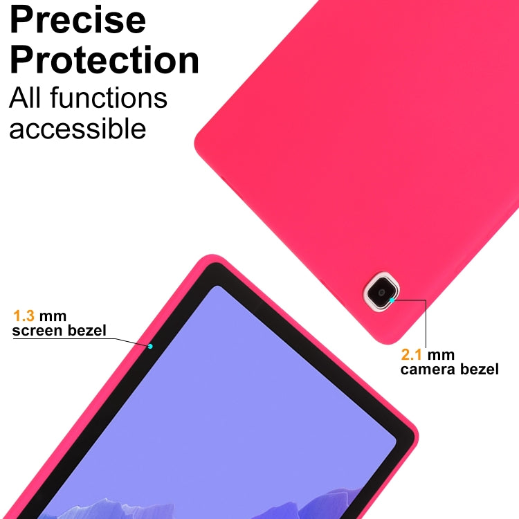 For Samsung Galaxy Tab S7 / S8 Oil Spray Skin-friendly TPU Tablet Case(Rose Red) by buy2fix