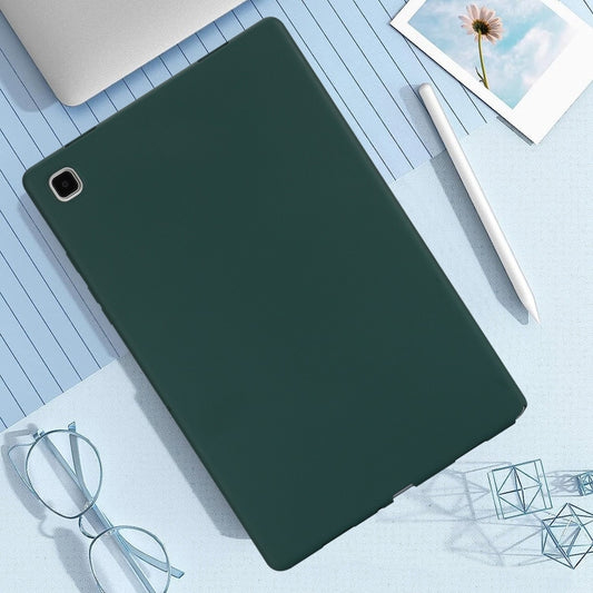 For Samsung Galaxy Tab S7 / S8 Oil Spray Skin-friendly TPU Tablet Case(Deep Green) - Galaxy Tab S7 by buy2fix | Online Shopping UK | buy2fix