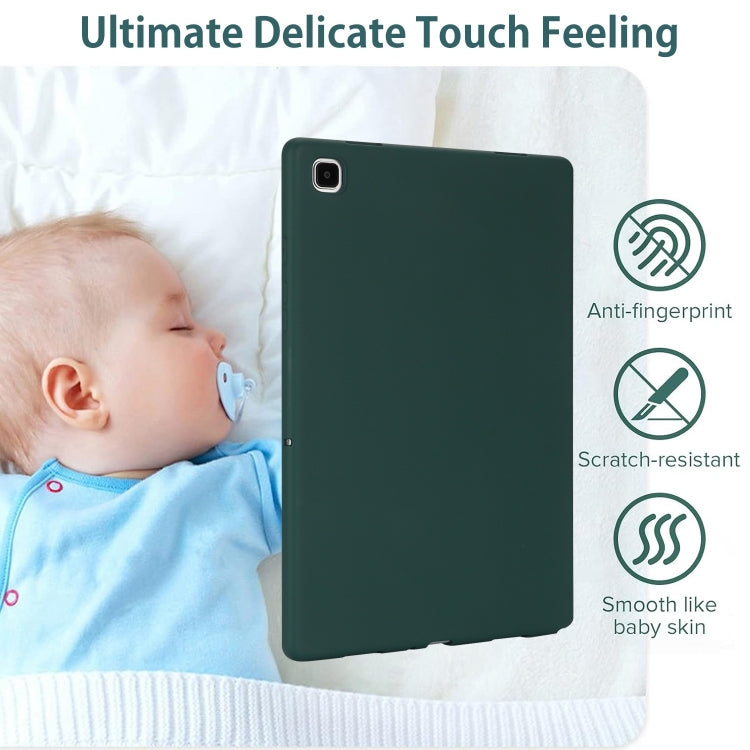 For Samsung Galaxy Tab S7 / S8 Oil Spray Skin-friendly TPU Tablet Case(Deep Green) by buy2fix
