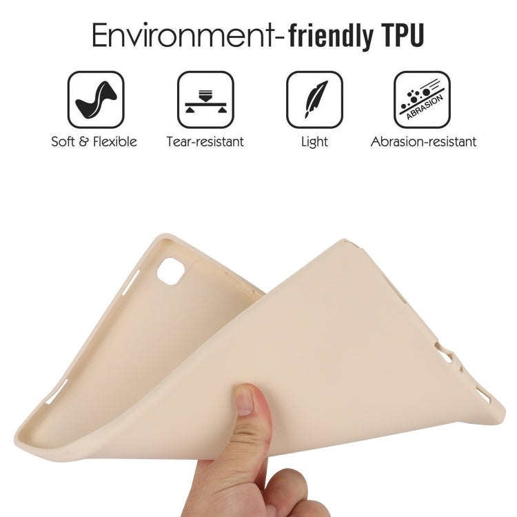 For Samsung Galaxy Tab S7 / S8 Oil Spray Skin-friendly TPU Tablet Case(Milk White) by buy2fix