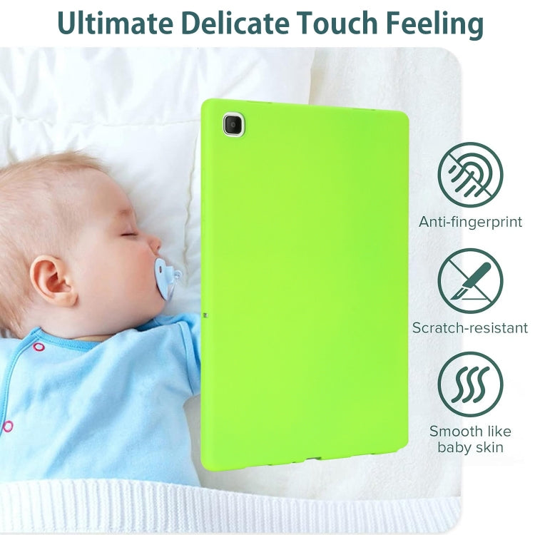 For Samsung Galaxy Tab S7 / S8 Oil Spray Skin-friendly TPU Tablet Case(Fluorescent Green) by buy2fix