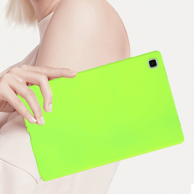 For Samsung Galaxy Tab S7 / S8 Oil Spray Skin-friendly TPU Tablet Case(Fluorescent Green) by buy2fix