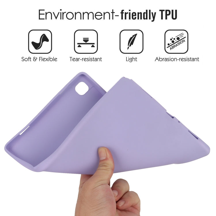 For Samsung Galaxy Tab S7 / S8 Oil Spray Skin-friendly TPU Tablet Case(Purple) by buy2fix