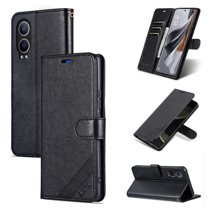 For OnePlus Nord CE4 Lite 5G AZNS Sheepskin Texture Flip Leather Phone Case(Black) - Nord CE4 Lite Cases by AZNS | Online Shopping UK | buy2fix