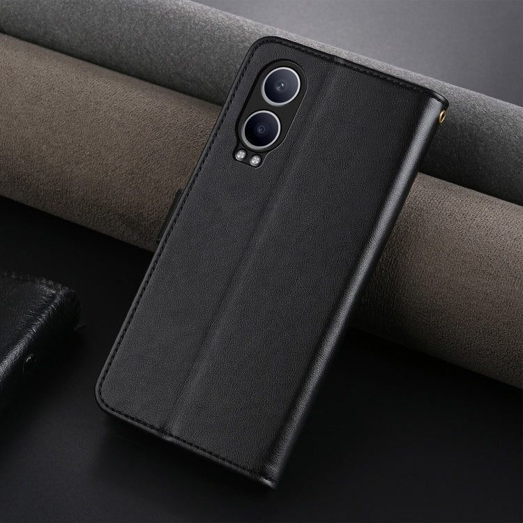 For OnePlus Nord CE4 Lite 5G AZNS Sheepskin Texture Flip Leather Phone Case(Black) - Nord CE4 Lite Cases by AZNS | Online Shopping UK | buy2fix