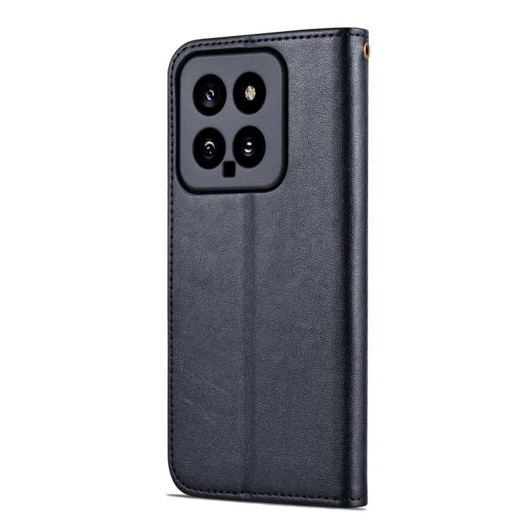 For Xiaomi 14 AZNS Sheepskin Texture Flip Leather Phone Case(Black) - Xiaomi Cases by AZNS | Online Shopping UK | buy2fix
