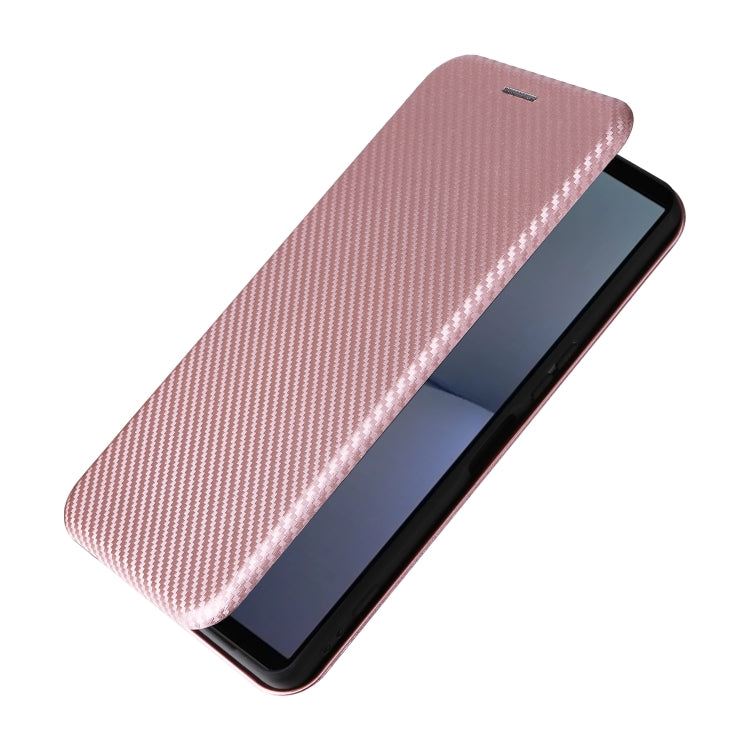 For Sony Xperia 1 VI 2024 Carbon Fiber Texture Flip Leather Phone Case(Pink) by buy2fix