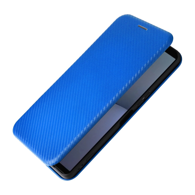 For Sony Xperia 1 VI 2024 Carbon Fiber Texture Flip Leather Phone Case(Blue) by buy2fix