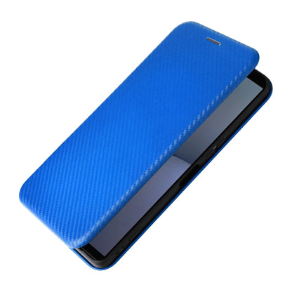 For Sony Xperia 1 VI 2024 Carbon Fiber Texture Flip Leather Phone Case(Blue) by buy2fix