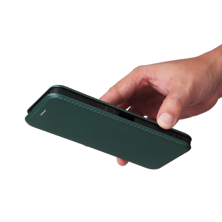 For Sony Xperia 1 VI 2024 Carbon Fiber Texture Flip Leather Phone Case(Green) by buy2fix