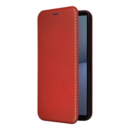 For Sony Xperia 1 VI 2024 Carbon Fiber Texture Flip Leather Phone Case(Brown) by buy2fix
