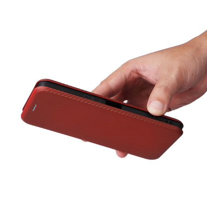 For Sony Xperia 1 VI 2024 Carbon Fiber Texture Flip Leather Phone Case(Brown) by buy2fix