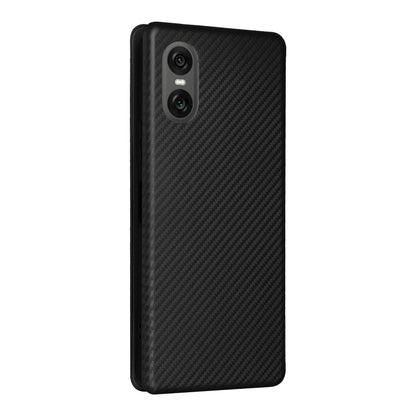 For Sony Xperia 10 VI 2024 Carbon Fiber Texture Flip Leather Phone Case(Black) by buy2fix