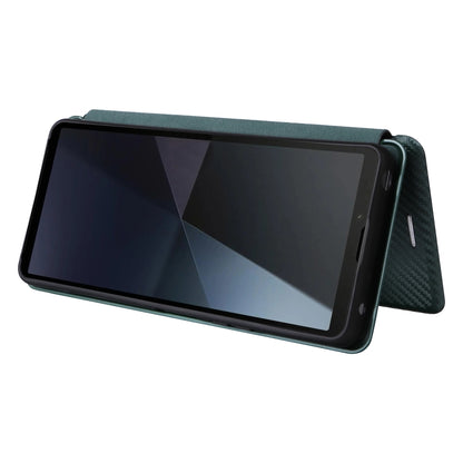 For Sony Xperia 10 VI 2024 Carbon Fiber Texture Flip Leather Phone Case(Green) by buy2fix
