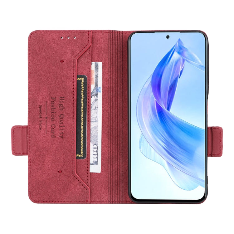 For Honor X50i / 90 Lite Magnetic Clasp Flip Leather Phone Case(Red) by buy2fix