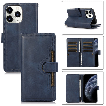 For iPhone 11 Pro Wristband Card Slot Leather Phone Case(Blue) - iPhone 11 Pro Cases by buy2fix | Online Shopping UK | buy2fix