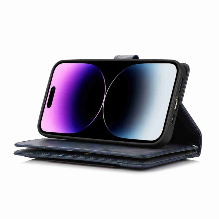 For iPhone 11 Pro Wristband Card Slot Leather Phone Case(Blue) - iPhone 11 Pro Cases by buy2fix | Online Shopping UK | buy2fix