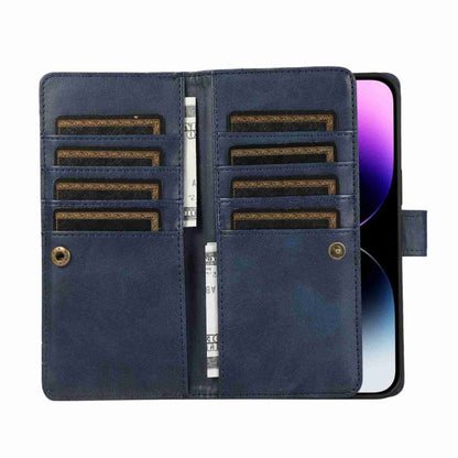 For iPhone 11 Pro Max Wristband Card Slot Leather Phone Case(Blue) - iPhone 11 Pro Max Cases by buy2fix | Online Shopping UK | buy2fix